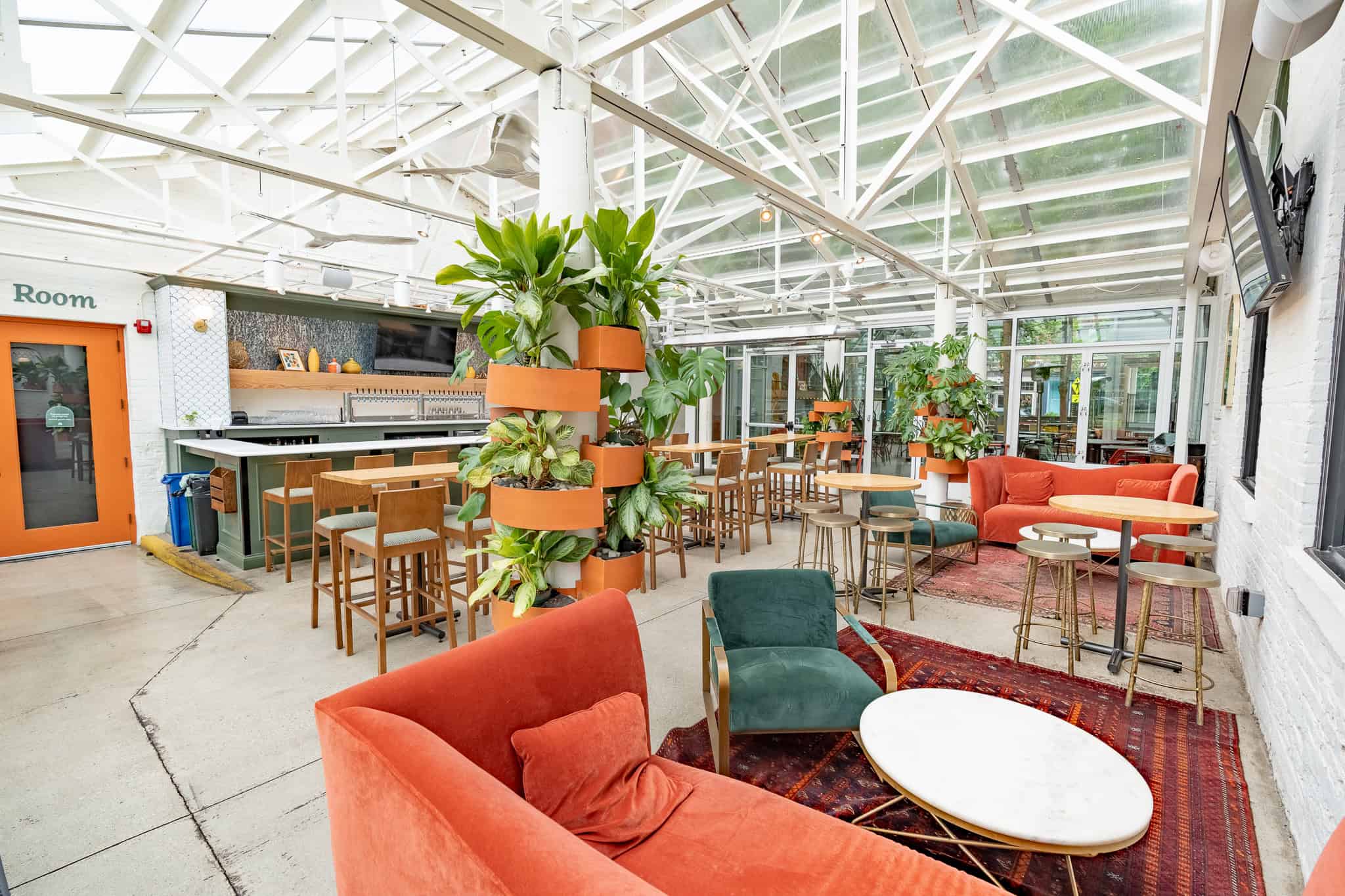 Greenhouse bar interior at Alcove by MadTree, OTR