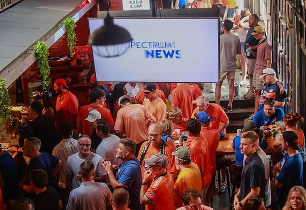 Crowd at QCR bar during gameday